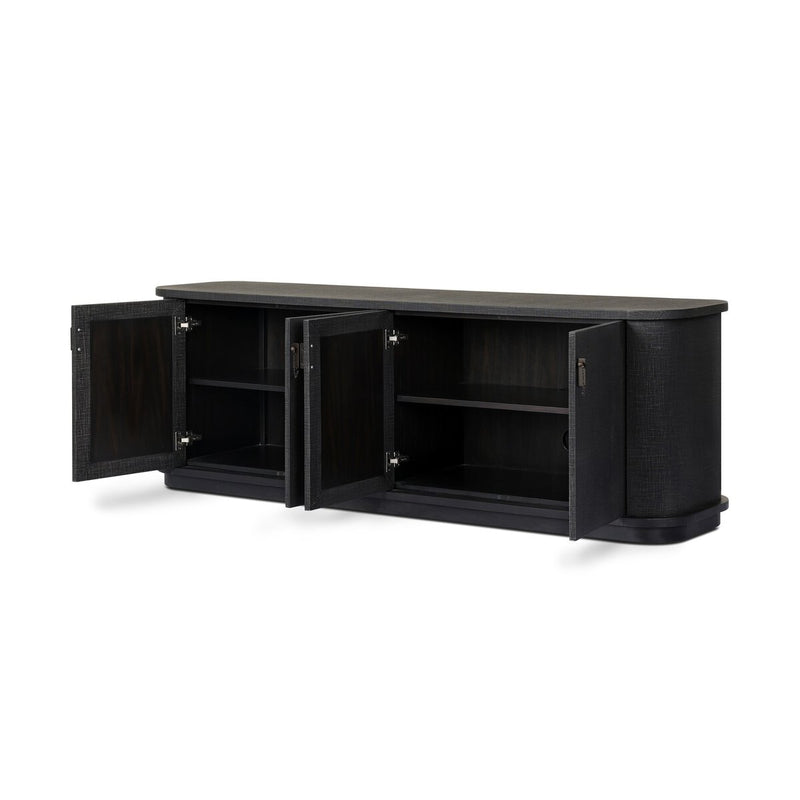 Berlin Media Console - Black Linen