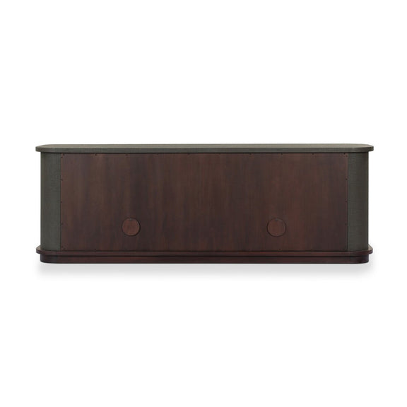 Berlin Media Console - Dark Green Lacquered Linen