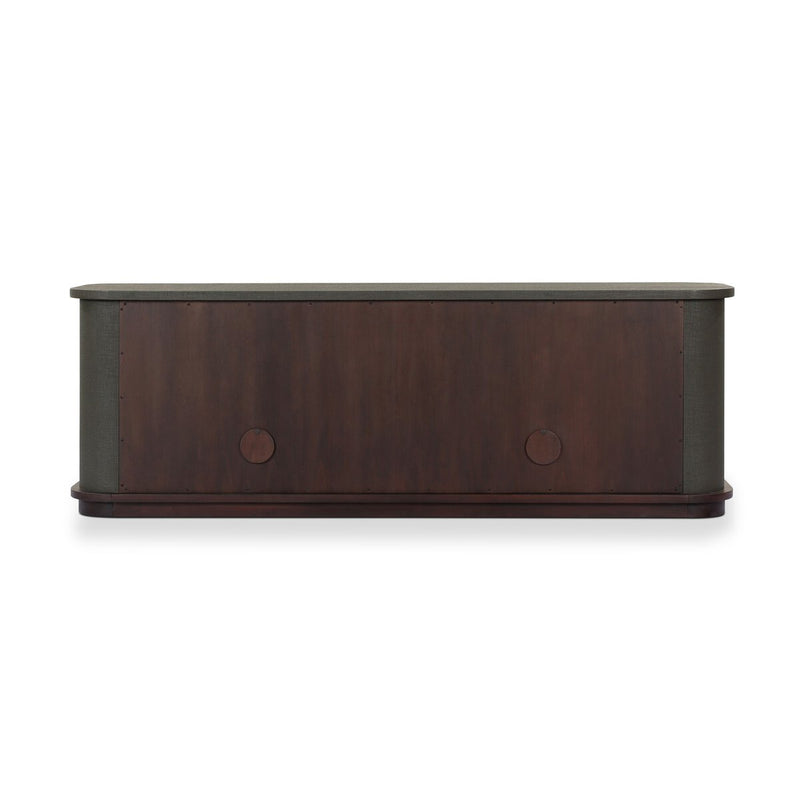 Berlin Media Console - Dark Green Lacquered Linen