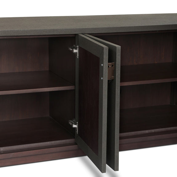 Berlin Media Console - Dark Green Lacquered Linen