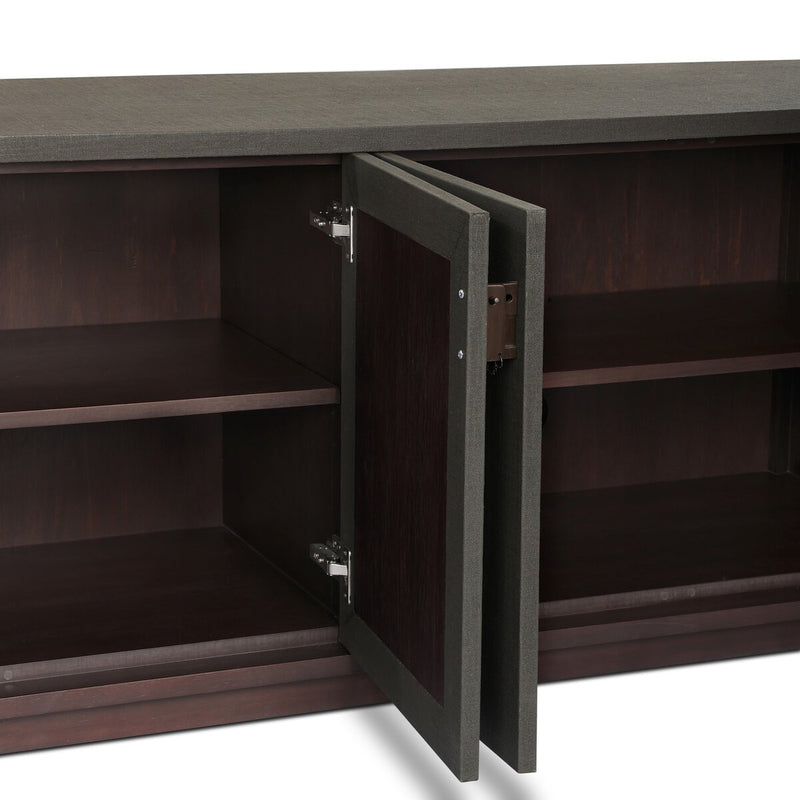 Berlin Media Console - Dark Green Lacquered Linen