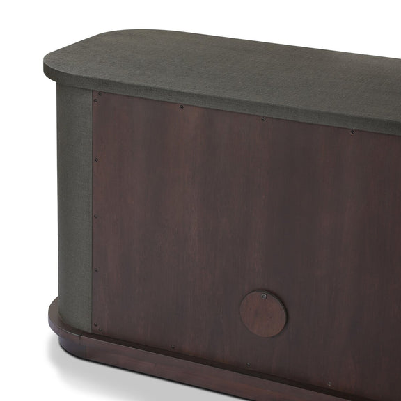 Berlin Media Console - Dark Green Lacquered Linen