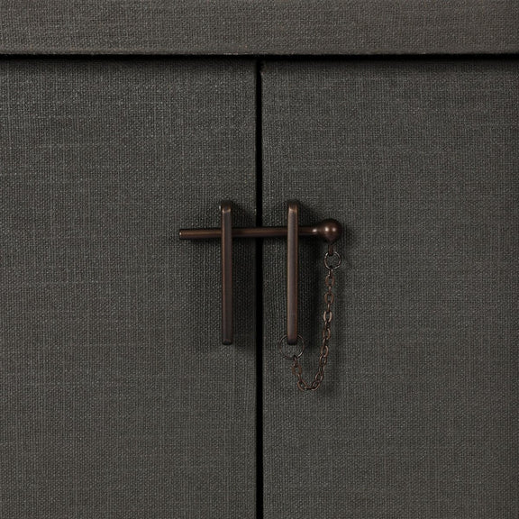 Berlin Media Console - Dark Green Lacquered Linen