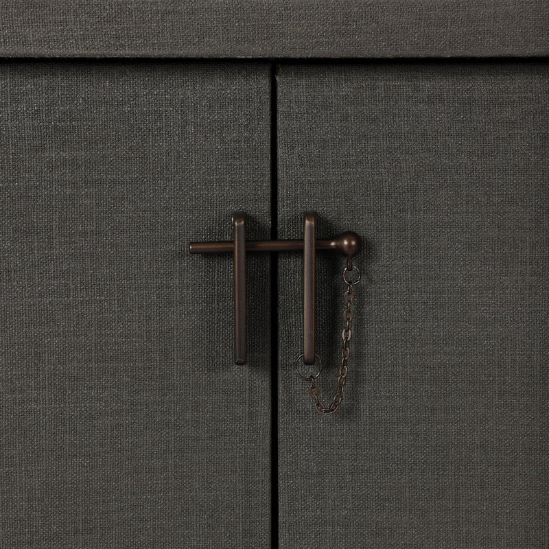 Berlin Media Console - Dark Green Lacquered Linen