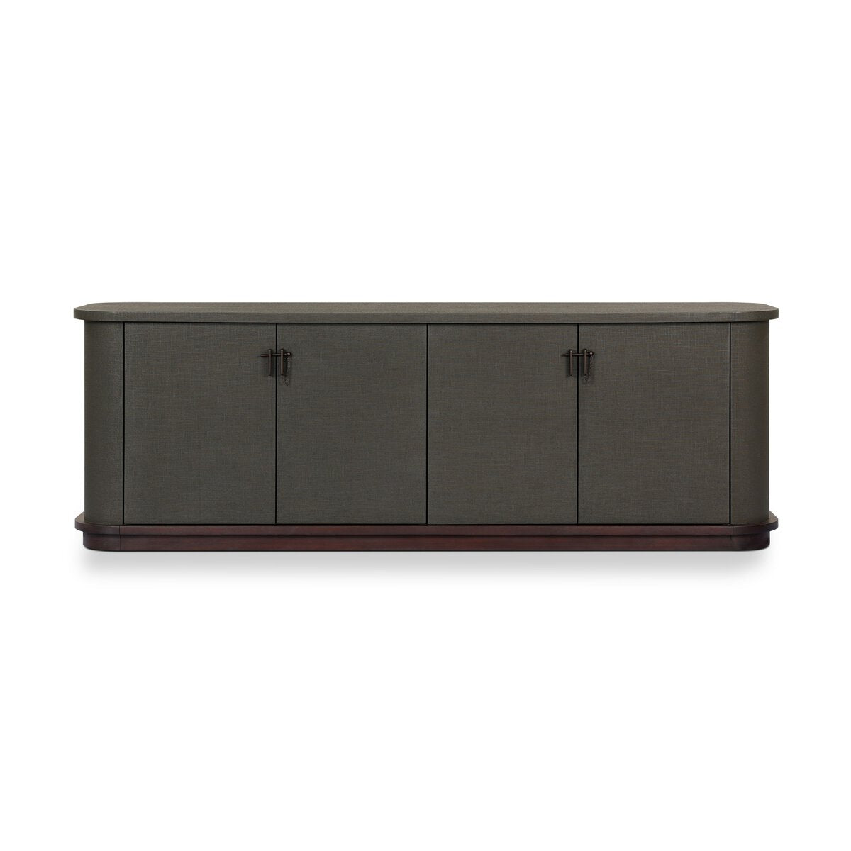Berlin Media Console - Dark Green Lacquered Linen