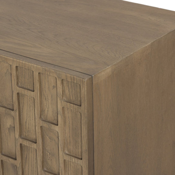 Asbury Media Console - Light Wash Oak