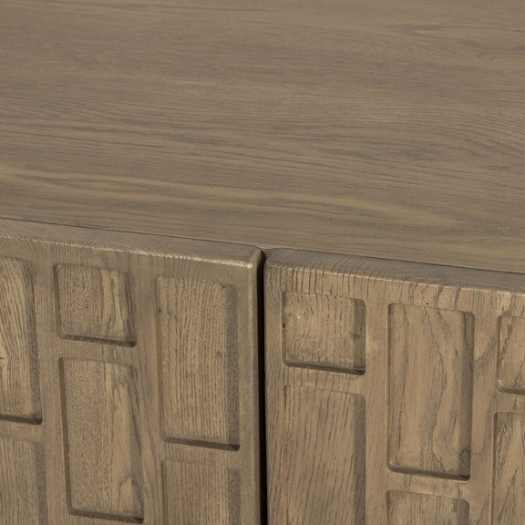 Asbury Media Console - Light Wash Oak