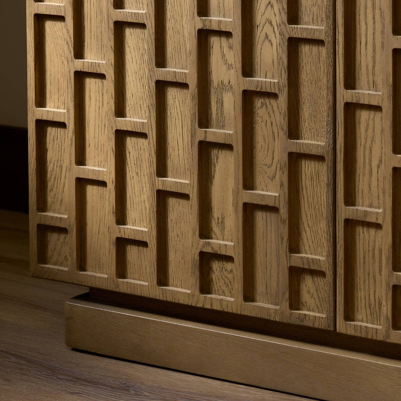 Asbury Media Console - Light Wash Oak