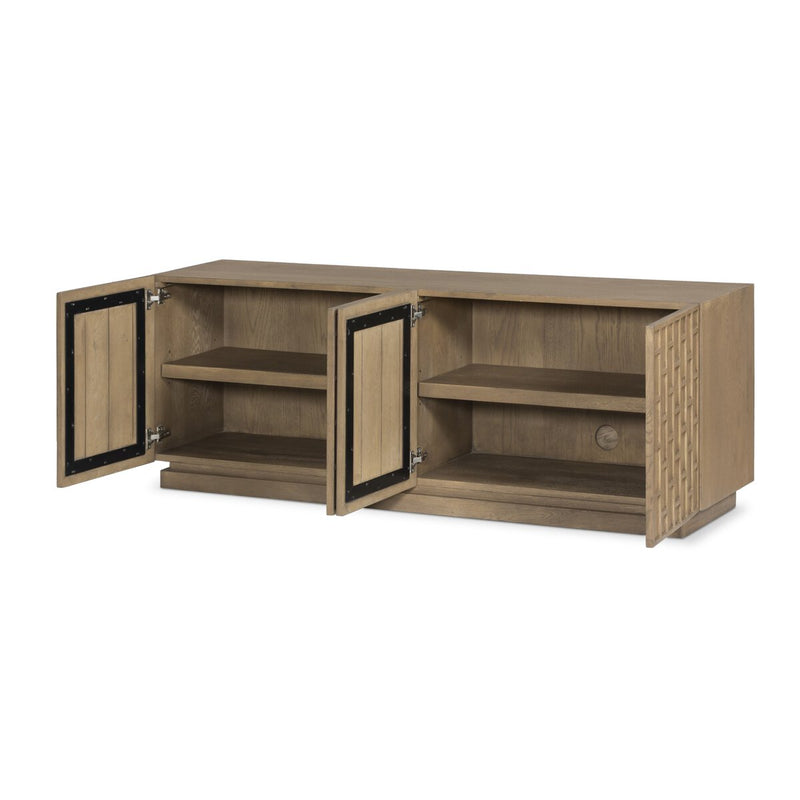 Asbury Media Console - Light Wash Oak