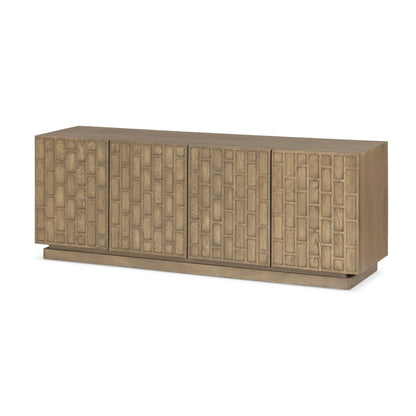 Asbury Media Console - Light Wash Oak