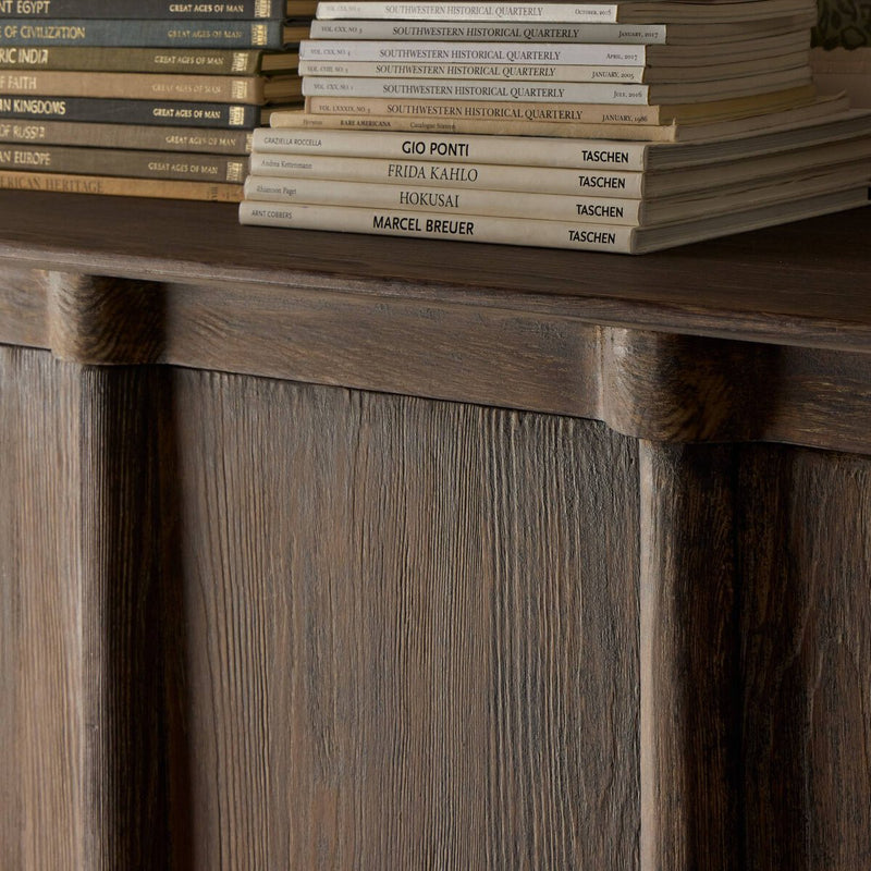 Alcott Cabinet - Distressed Cocoa Pine Veneer