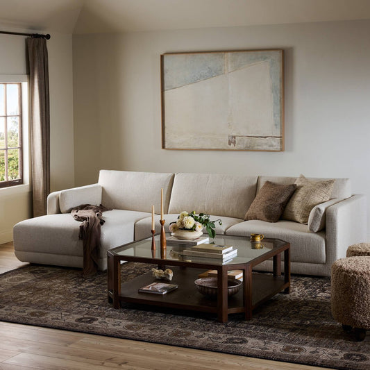 Toland 2-Piece Chaise Sectional - Palma Cream