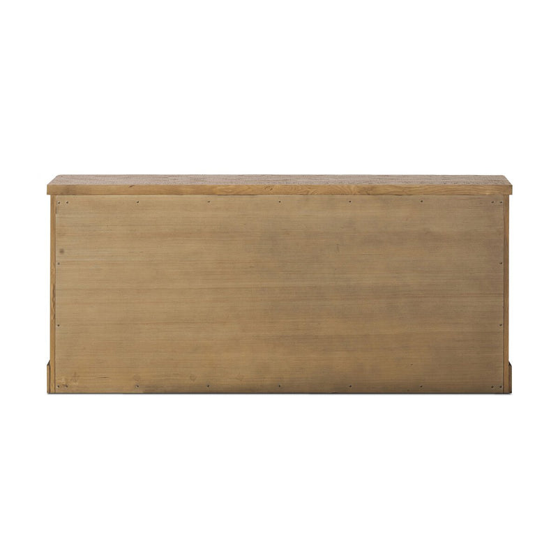 Grand 6 Drawer Dresser - Honey Brown Oak Veneer