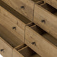 Grand 6 Drawer Dresser - Honey Brown Oak Veneer
