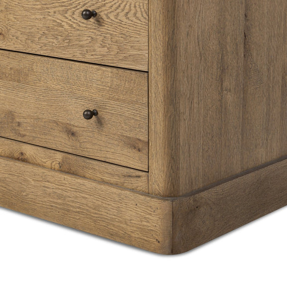Grand 6 Drawer Dresser - Honey Brown Oak Veneer