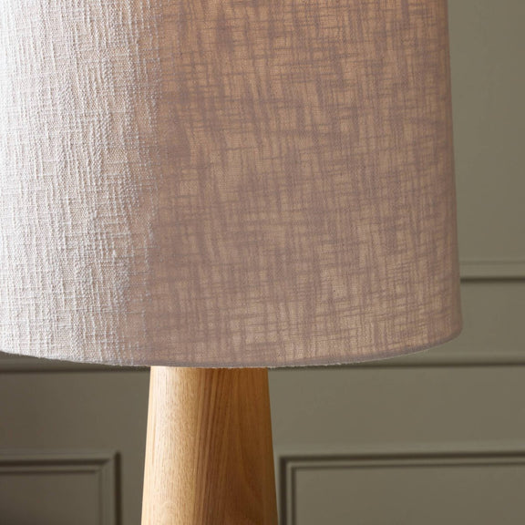 Nora Drum Floor Lamp - Light Oak