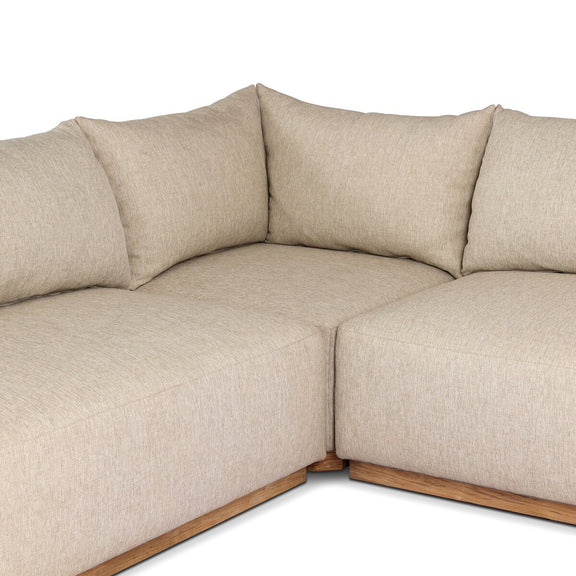 Branford Outdoor 3-Piece Sectional - Ellor Beige