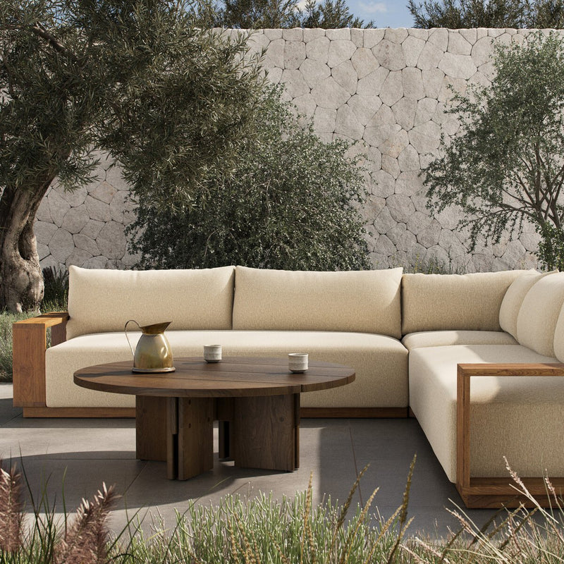Branford Outdoor 3-Piece Sectional - Ellor Beige