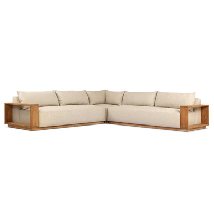 Branford Outdoor 3-Piece Sectional - Ellor Beige