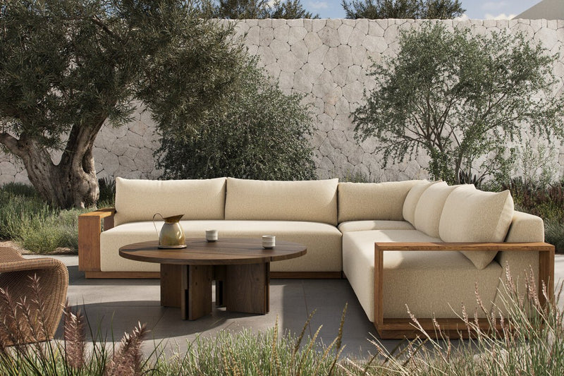 Branford Outdoor 3-Piece Sectional - Ellor Beige