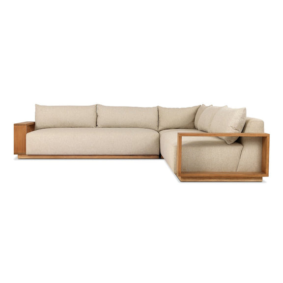 Branford Outdoor 3-Piece Sectional - Ellor Beige