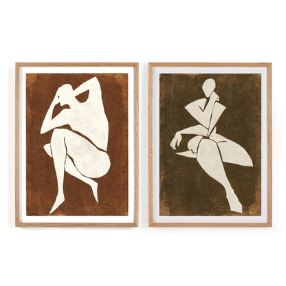 Ponder Diptych by Coup d'Esprit - White Oak