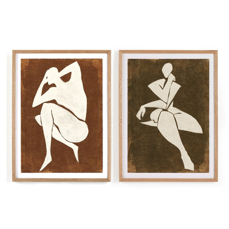 Ponder Diptych by Coup d'Esprit - White Oak
