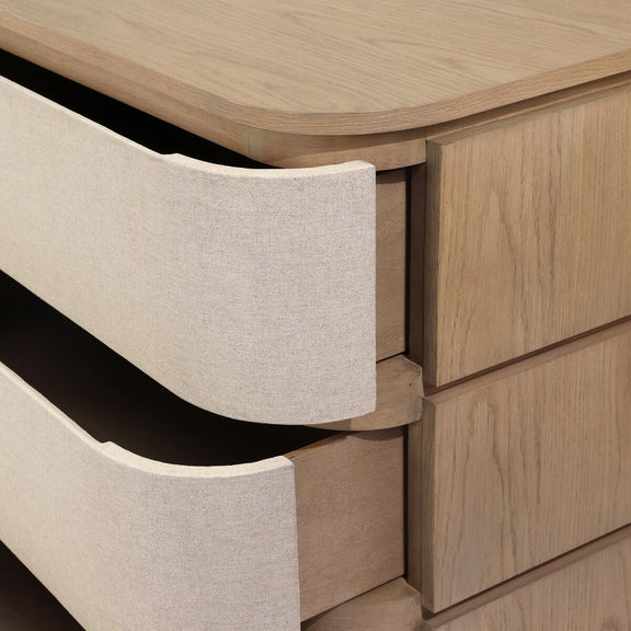 Mariella 6 Drawer Dresser - Beige Painted Linen