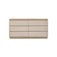 Mariella 6 Drawer Dresser - Beige Painted Linen