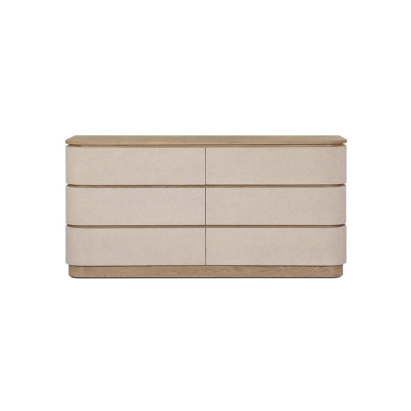 Mariella 6 Drawer Dresser - Beige Painted Linen