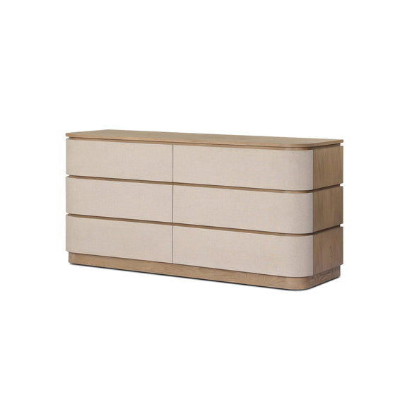 Mariella 6 Drawer Dresser - Beige Painted Linen