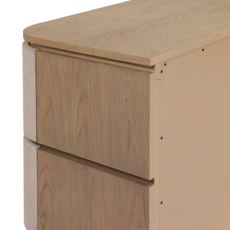 Mariella Nightstand - Beige Painted Linen