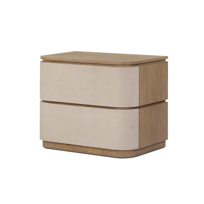 Mariella Nightstand - Beige Painted Linen