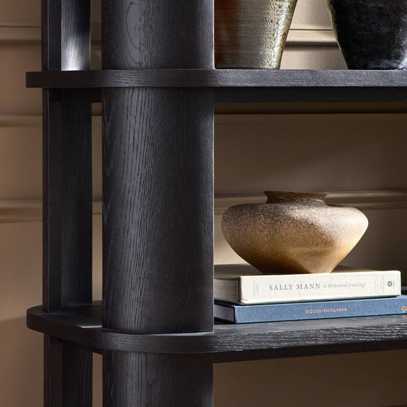 Connell Bookcase - Worn Black