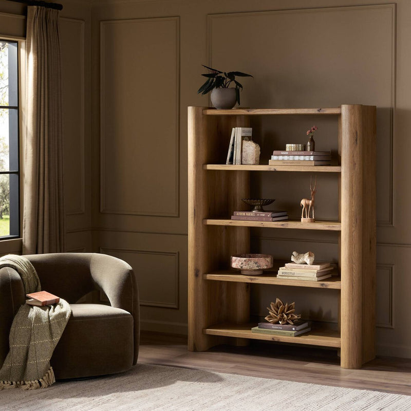 Zealand Bookcase - Worn Oak Veneer