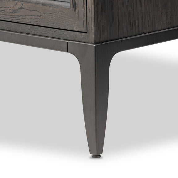 Alden Cabinet - Worn Black Oak Veneer