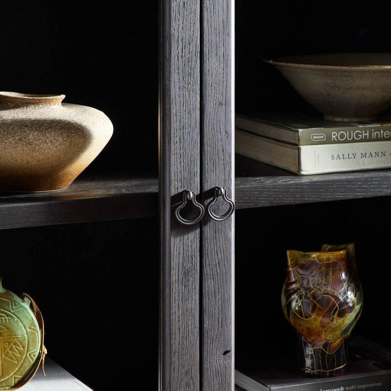 Alden Cabinet - Worn Black Oak Veneer