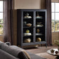 Alden Cabinet - Worn Black Oak Veneer