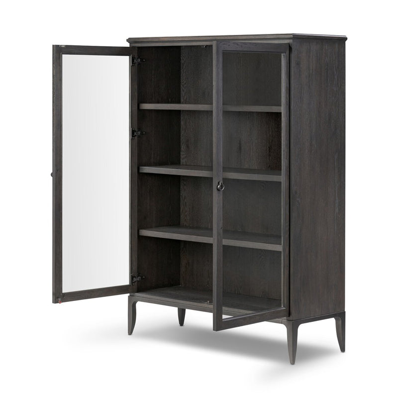 Alden Cabinet - Worn Black Oak Veneer