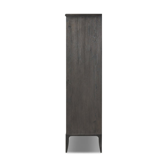 Alden Cabinet - Worn Black Oak Veneer