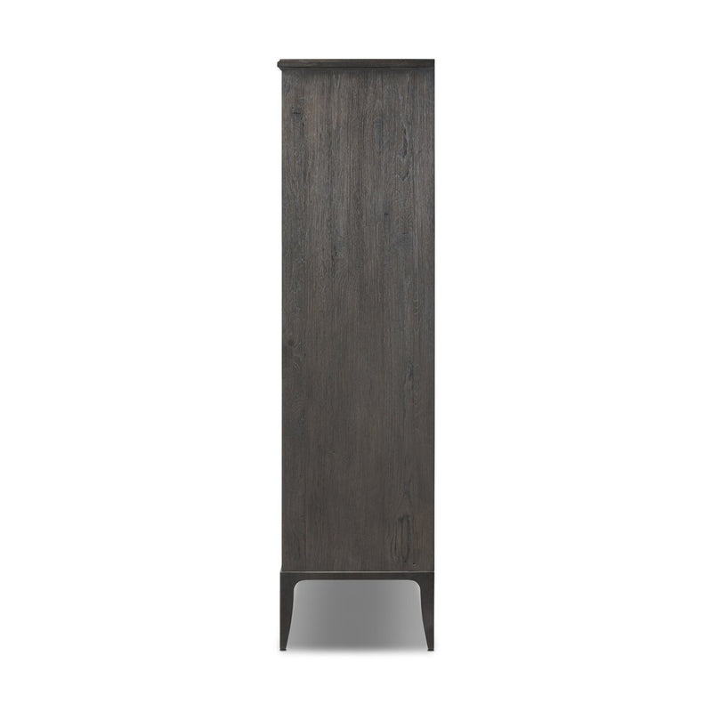 Alden Cabinet - Worn Black Oak Veneer