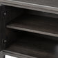 Alden Media Console - Worn Black Oak Veneer