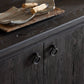 Alden Media Console - Worn Black Oak Veneer