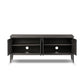 Alden Media Console - Worn Black Oak Veneer