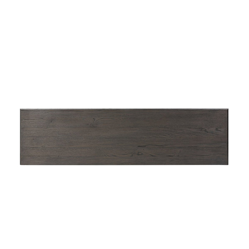 Alden Media Console - Worn Black Oak Veneer