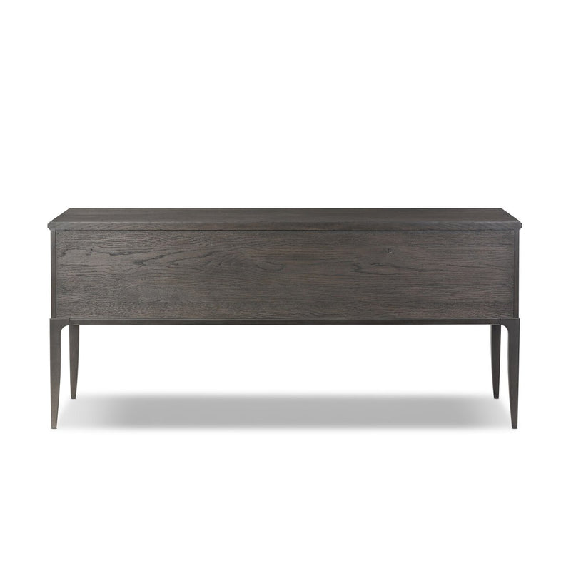 Alden Desk - Worn Black Oak Veneer