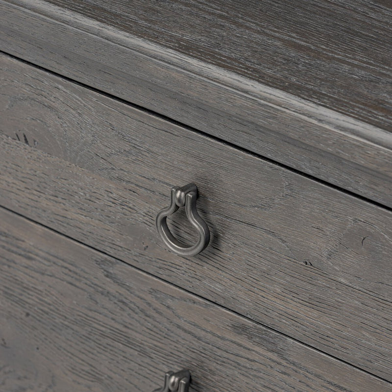 Alden Desk - Worn Black Oak Veneer