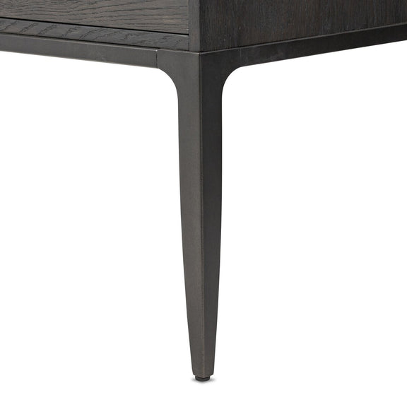 Alden Desk - Worn Black Oak Veneer
