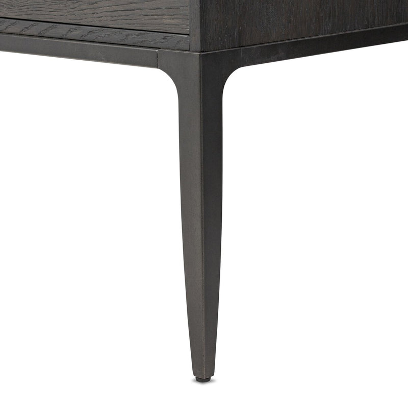 Alden Desk - Worn Black Oak Veneer