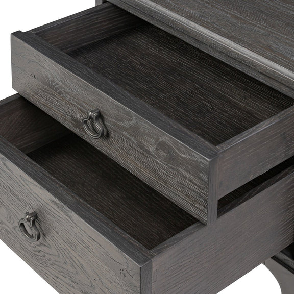 Alden Desk - Worn Black Oak Veneer